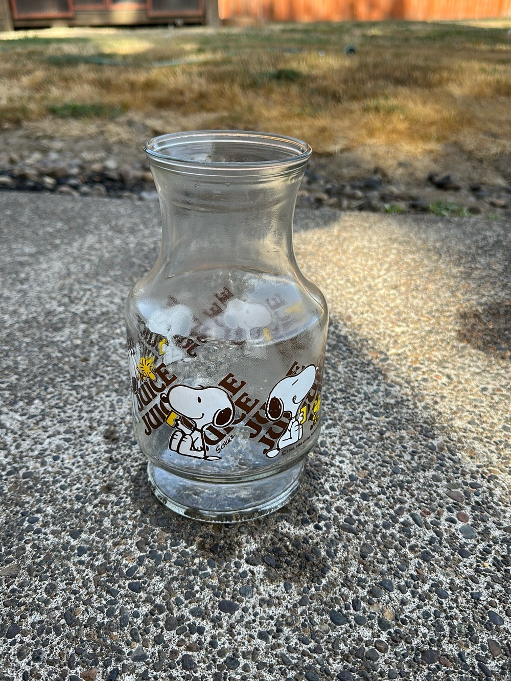 Peanuts Snoopy Glass Milk Bottle - Clear